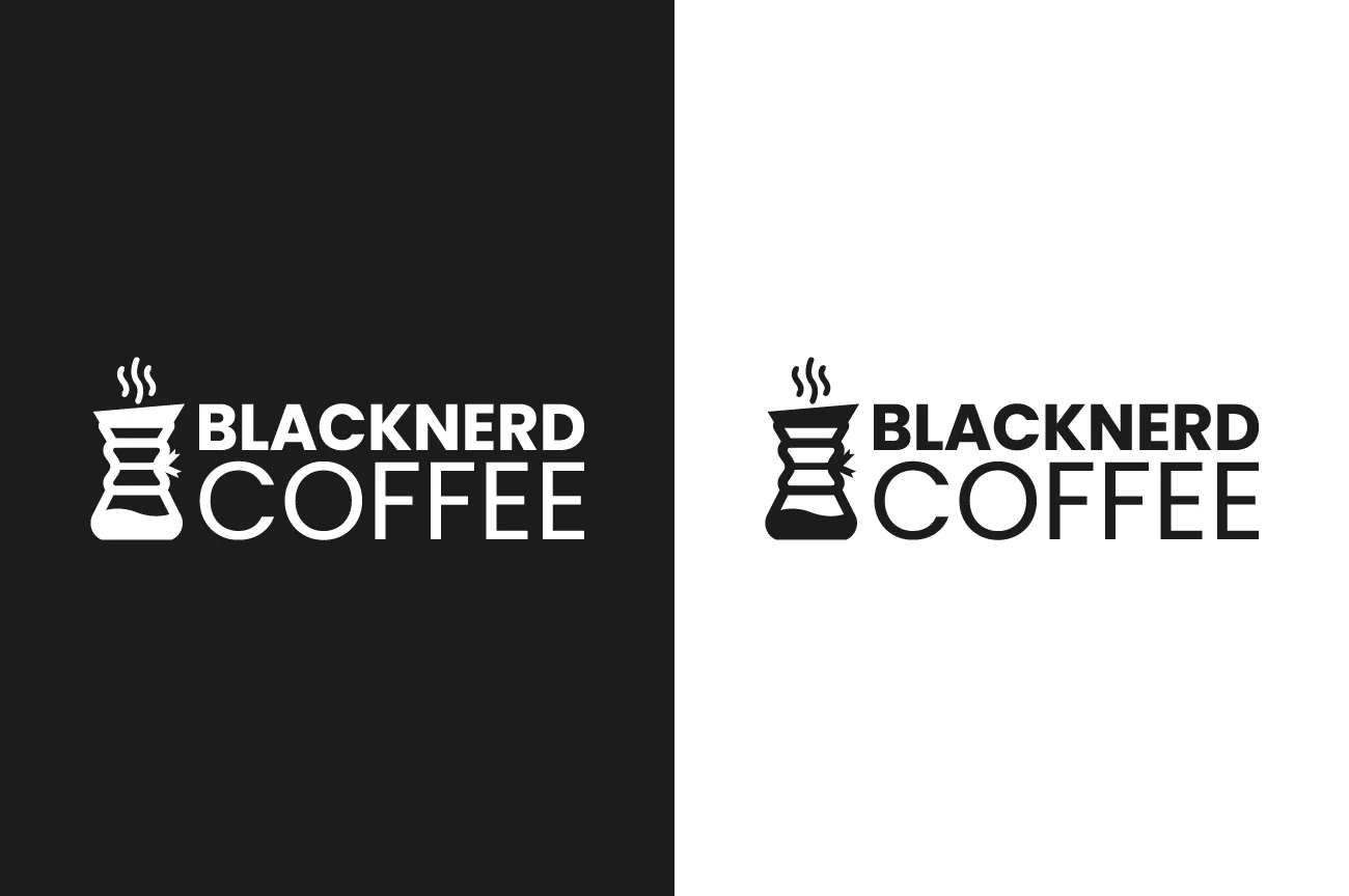 Black Nerd Coffee Logo Design