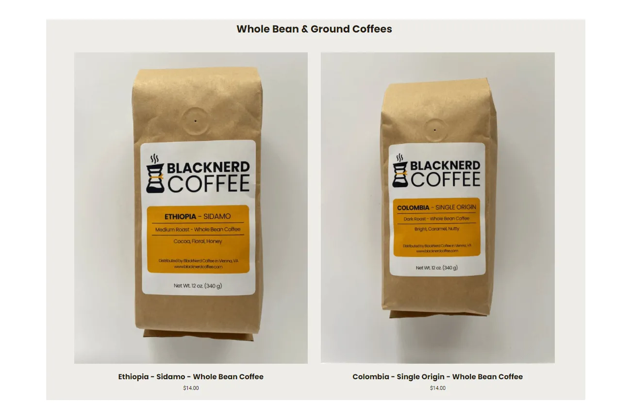 Black Nerd Coffee Package Packaging