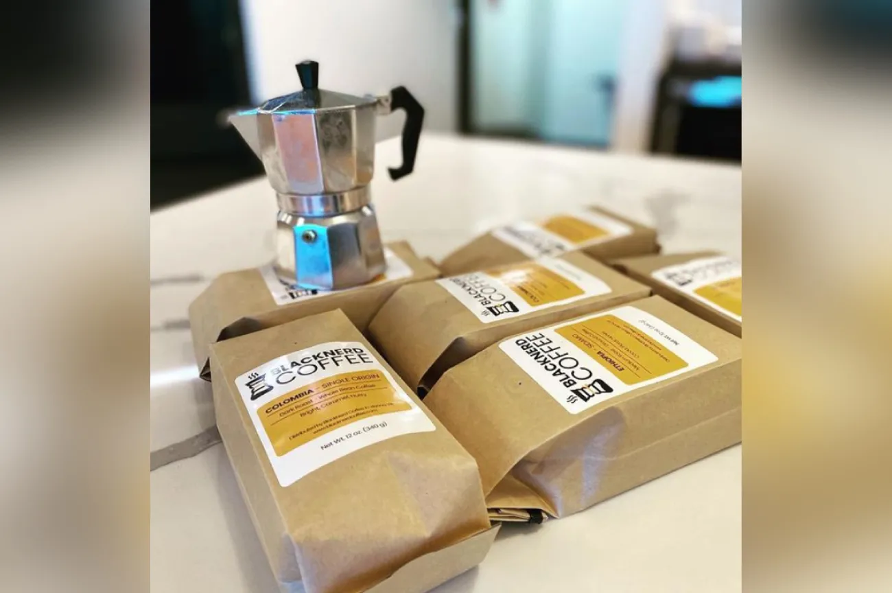 Black Nerd Coffee Package Packaging