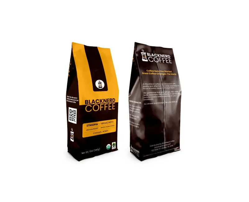 Black Nerd Coffee Package Packaging