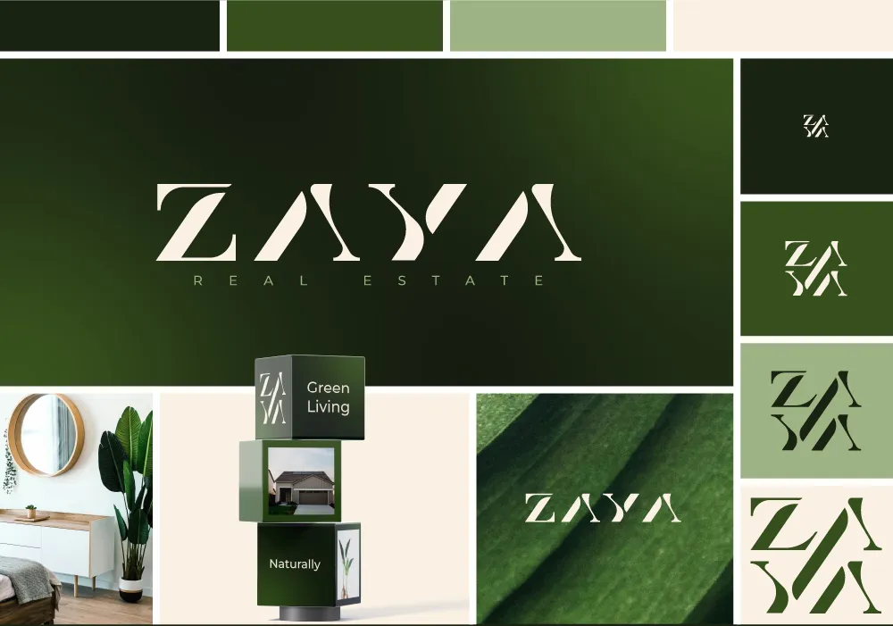 Zaya Real Estate Logo Design Brand Identity Design