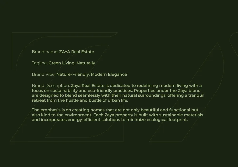 Zaya Real Estate Logo Design Brand Identity Design